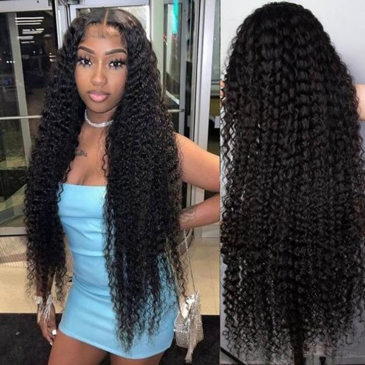 Msgem 13x6 Lace Frontal Wig Human Hair Deep Wave Pre Plucked Hairline 180% Density Virgin Human Hair - Msgem Hair