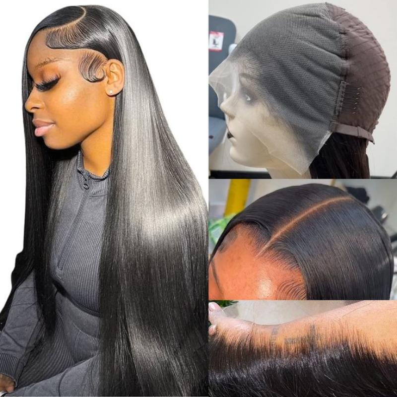 Msgem 13X6 Lace Frontal Wigs Human Hair Transparent Lace Straight Long inches Brazilian Virgin Hair - Msgem Hair