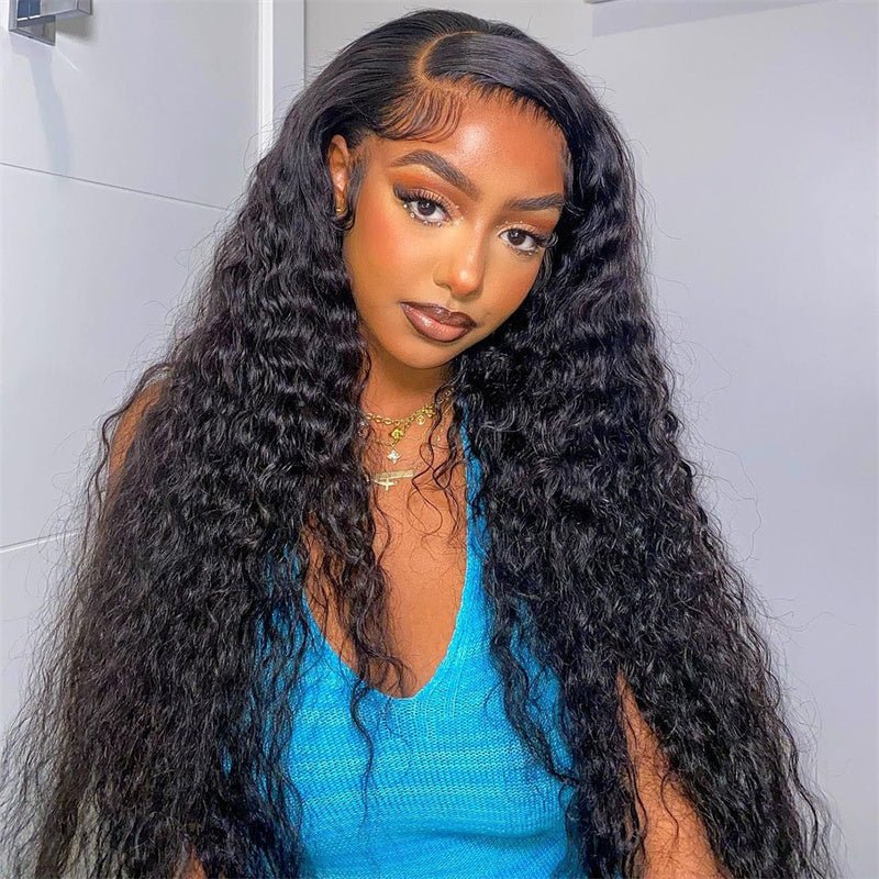 Msgem 13x6 Real HD Invisible Lace frontal Human Hair Wig 180% Full Density Water Wave - Msgem Hair