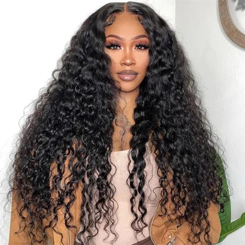 Msgem 13x6 Real HD Invisible Lace frontal Human Hair Wig 180% Full Density Water Wave - Msgem Hair