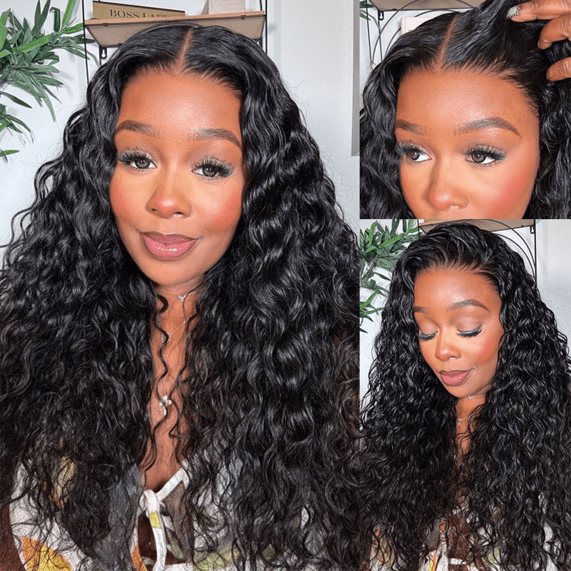 Msgem 13x6 Real HD Invisible Lace Frontal Wigs Water Wave Human Hair Wigs 250% - Msgem Hair