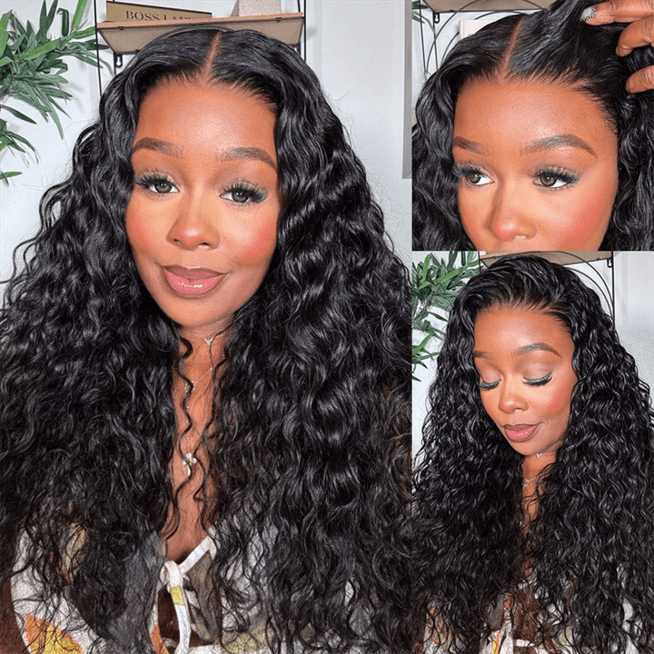 Msgem 13x6 Real HD Invisible Lace Frontal Wigs Water Wave Human Hair Wigs 250% - Msgem Hair