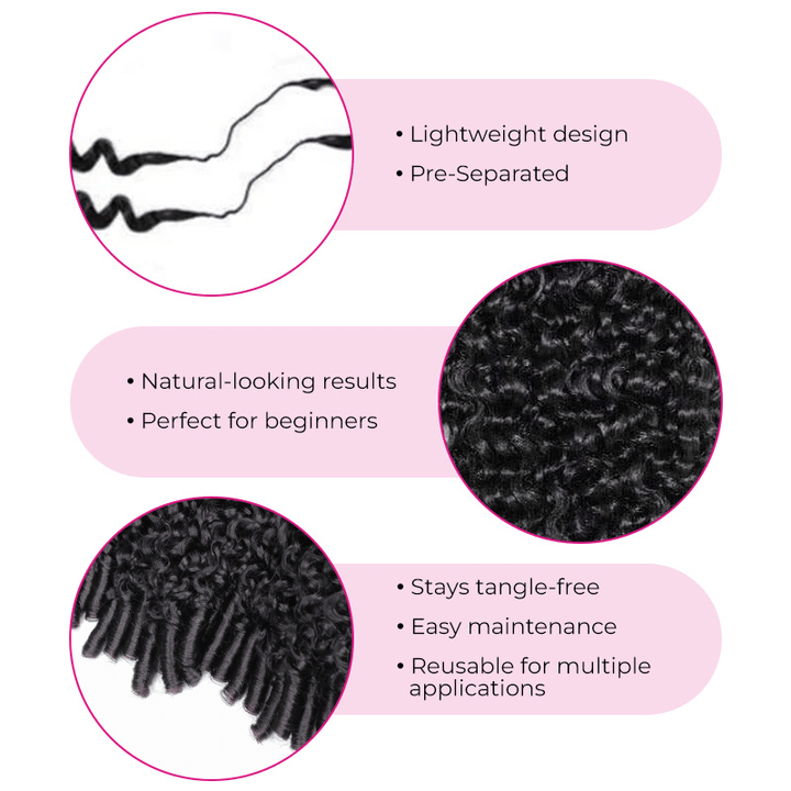Msgem 16A Burmese Curly Crochet Human Hair Extension Limited Sale - Msgem Hair