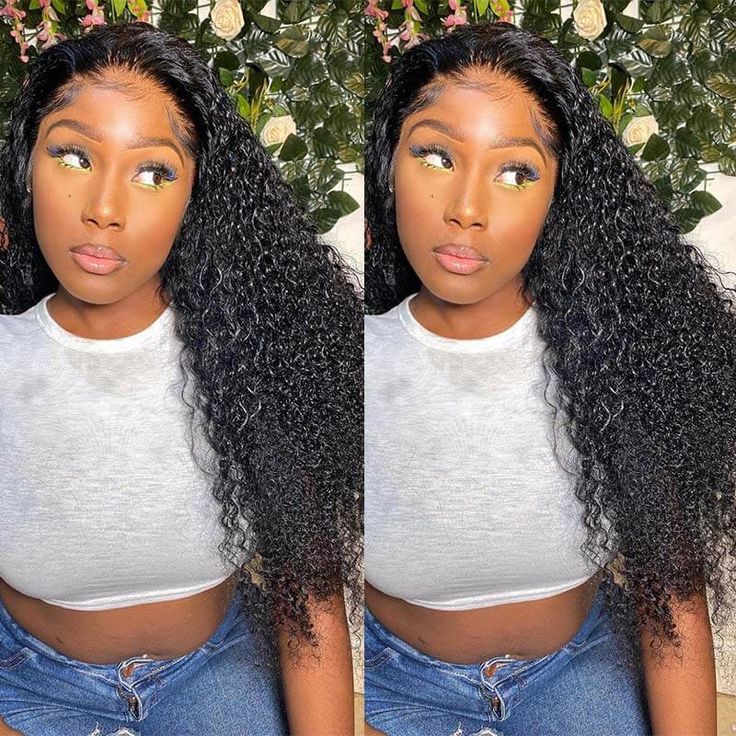 Msgem 180% Thick Density Curly Wave Transparent Lace 13x4 Lace Frontal Wigs Human Hair - Msgem Hair