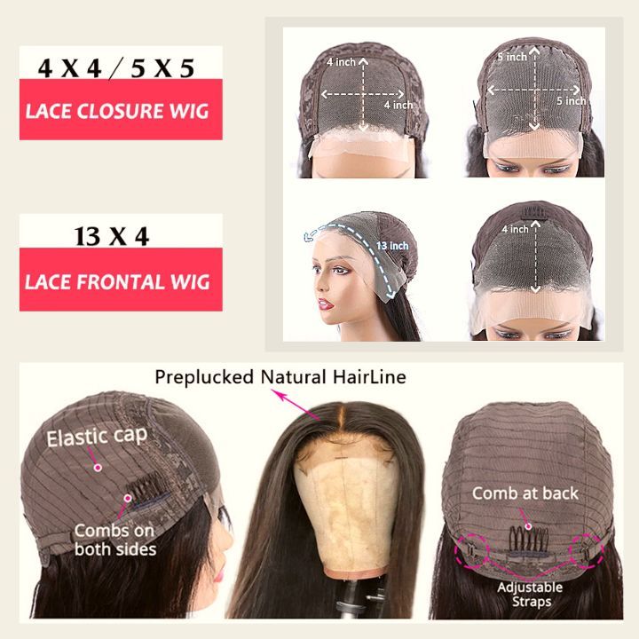 Msgem 180% Thick Density Curly Wave Transparent Lace 13x4 Lace Frontal Wigs Human Hair - Msgem Hair