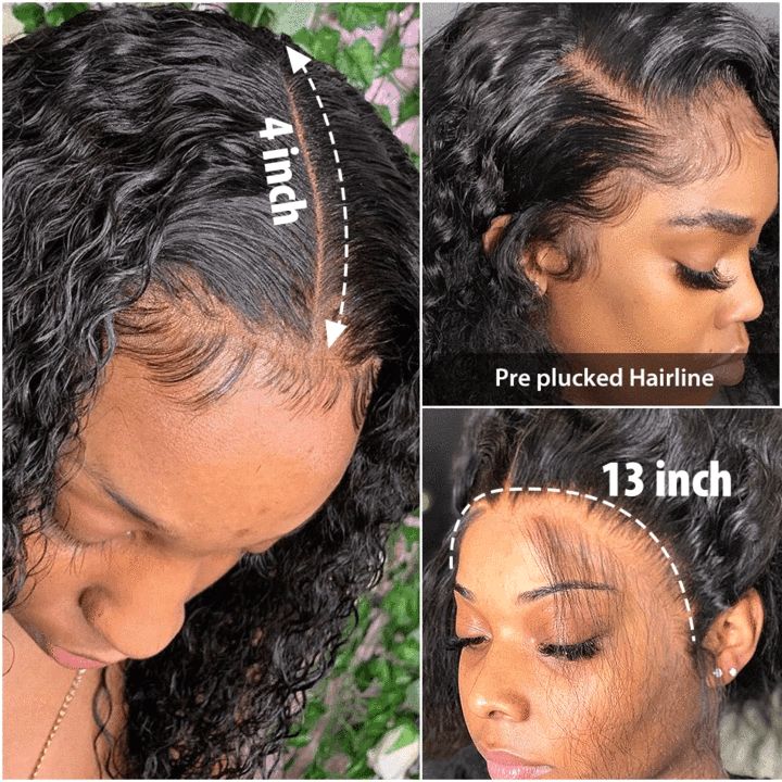 Msgem 180% Thick Density Curly Wave Transparent Lace 13x4 Lace Frontal Wigs Human Hair - Msgem Hair