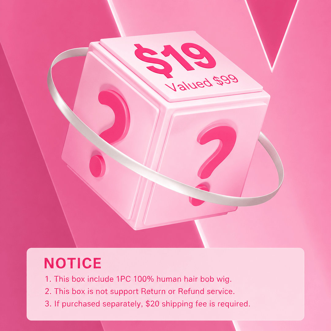 Msgem $19 Surprise Box Randomly Get 6'' - 12'' Short Bob Wig Valued $99 - Msgem Hair