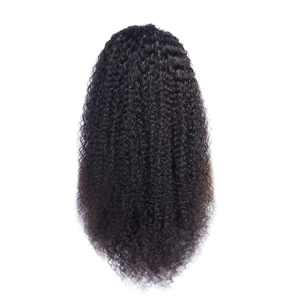 Msgem 30 Inches Long and Black Curly Human Hair Wigs For Women 4x4 Lace Closure Wig - Msgem Hair
