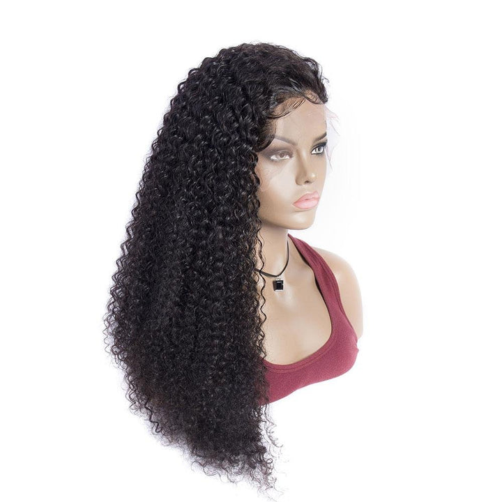 Msgem 30 Inches Long and Black Curly Human Hair Wigs For Women 4x4 Lace Closure Wig - Msgem Hair