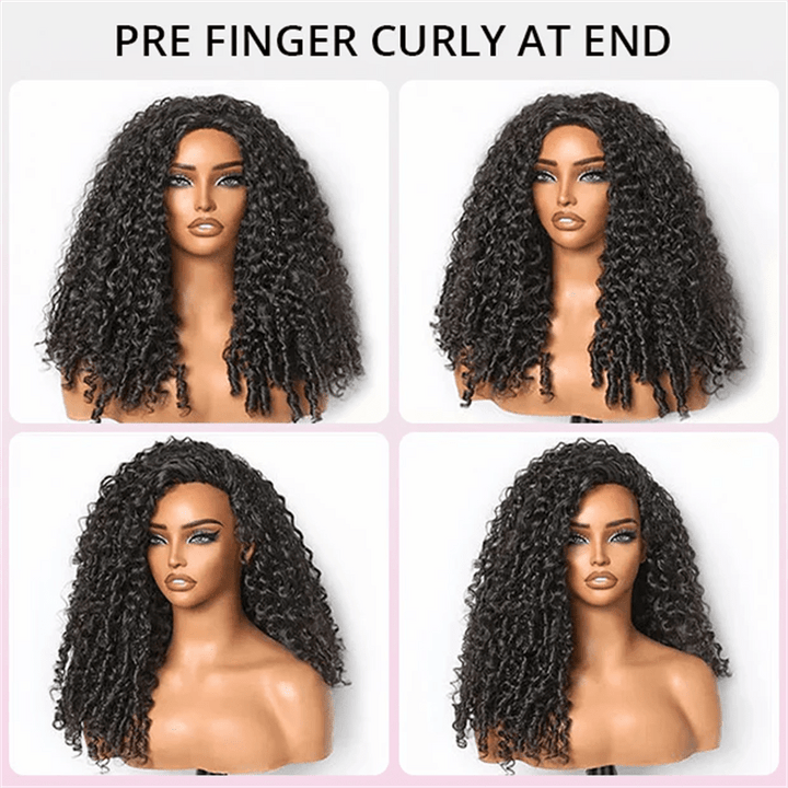 Msgem 300% Density Burmese Curly Lace Wig With Flexi - Fit Drawstring Human Hair Wigs - Msgem Hair