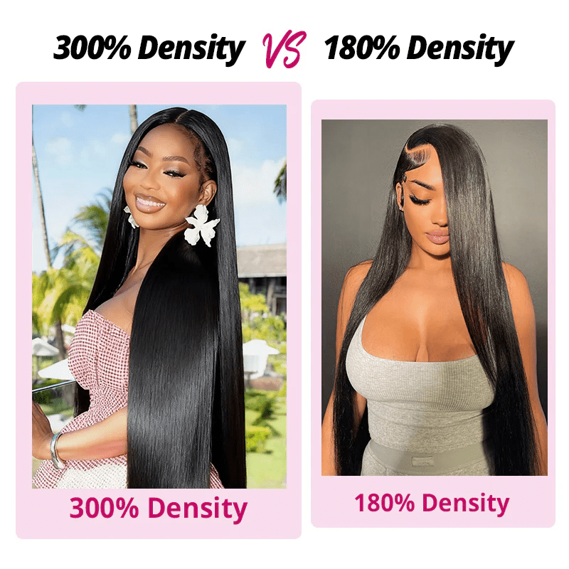 Msgem 300% Density Silky Straight Human Hair Lace Front Wigs With Flexi - Fit Drawstring - Msgem Hair