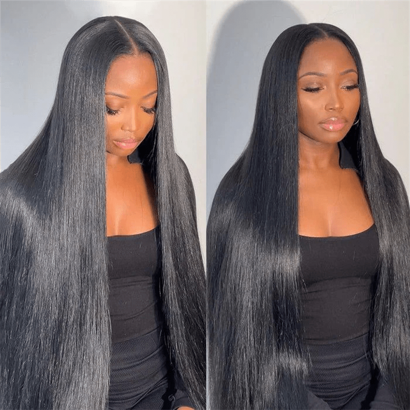 Msgem 300% Density Silky Straight Human Hair Lace Front Wigs With Flexi - Fit Drawstring - Msgem Hair