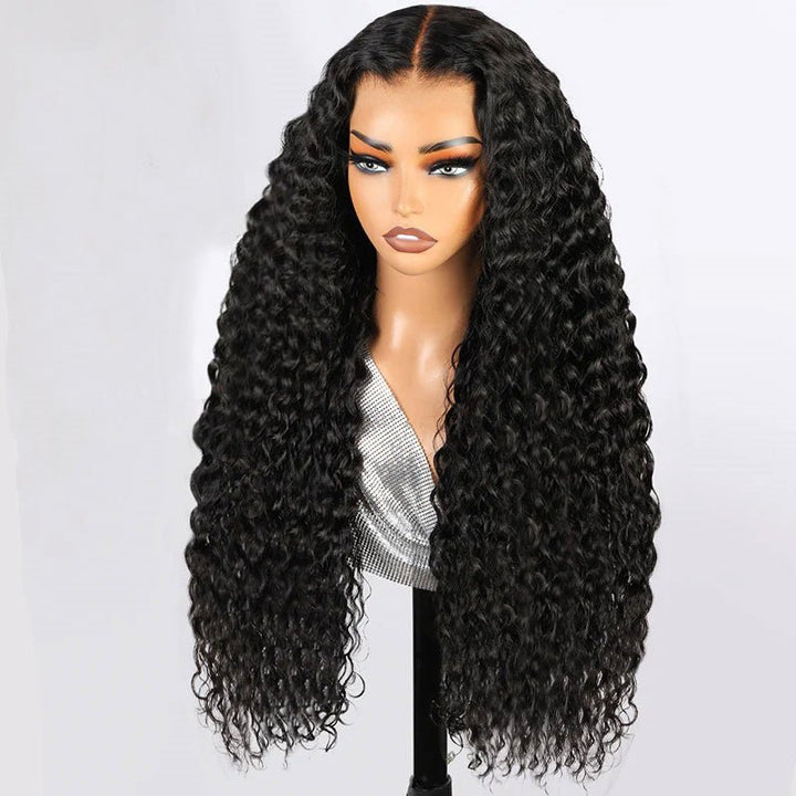 Msgem 300% Density Water Wave Human Hair Lace Front Wig With Elastic Drawstring - Msgem Hair