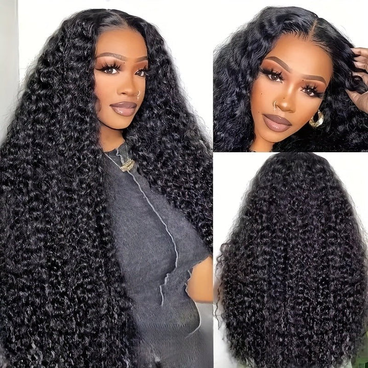 Msgem 40 Inches 13x6 Lace Front Wigs Human Hair Pre Plucked Curly Wave HD Lace Frontal Wigs 250% Denisty - Msgem Hair