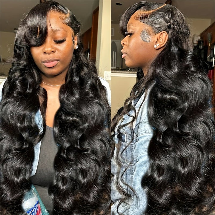 Msgem 40 Inches Body Wave HD Lace Wig Human Hair Pre Plucked 13x4 13x6 Lace Frontal Wigs with Baby Hair - Msgem Hair