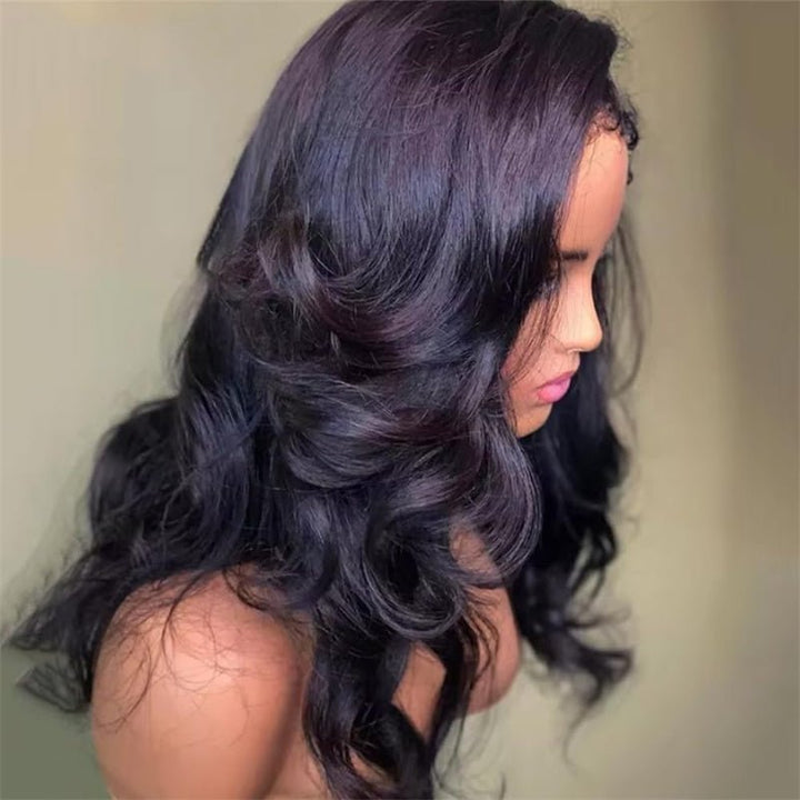 Msgem 4C Edges Hairline Lace Front Wigs Body Wave HD Invisible 13x4 13x6 Frontal Wigs With Kinky Edges Curly Baby Hair - Msgem Hair