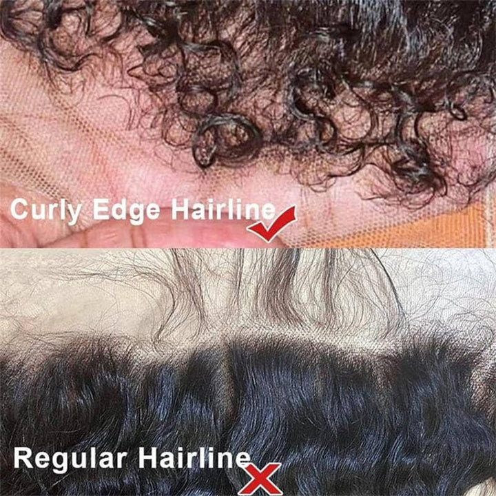 Msgem 4C Natural Edges 13x4 13X6 HD Invisible Lace Front Wigs Water Wave Human Hair Wigs With Realistic Hairline - Msgem Hair