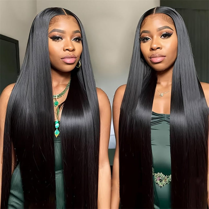Msgem 4x4 HD Invisible Lace Closure Wig Pre Plucked Straight Human Hair Wigs Melted All Skin - Msgem Hair