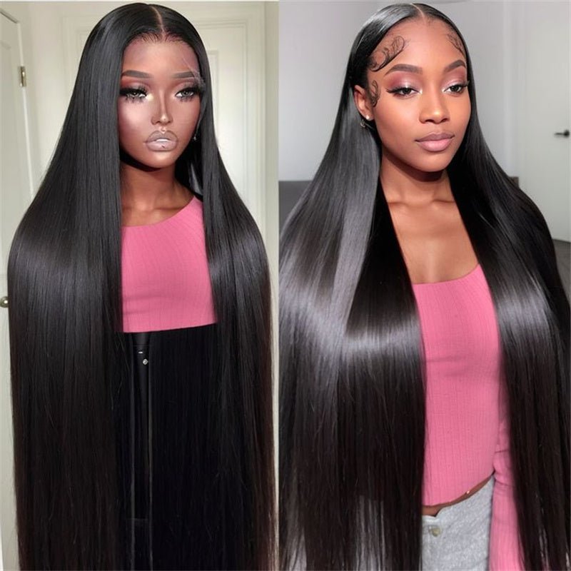 Msgem 4x4 HD Invisible Lace Closure Wig Pre Plucked Straight Human Hair Wigs Melted All Skin - Msgem Hair