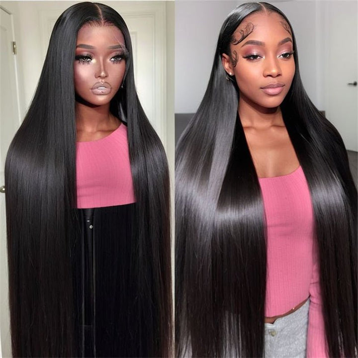 Msgem 4x4 HD Invisible Lace Closure Wig Pre Plucked Straight Human Hair Wigs Melted All Skin - Msgem Hair