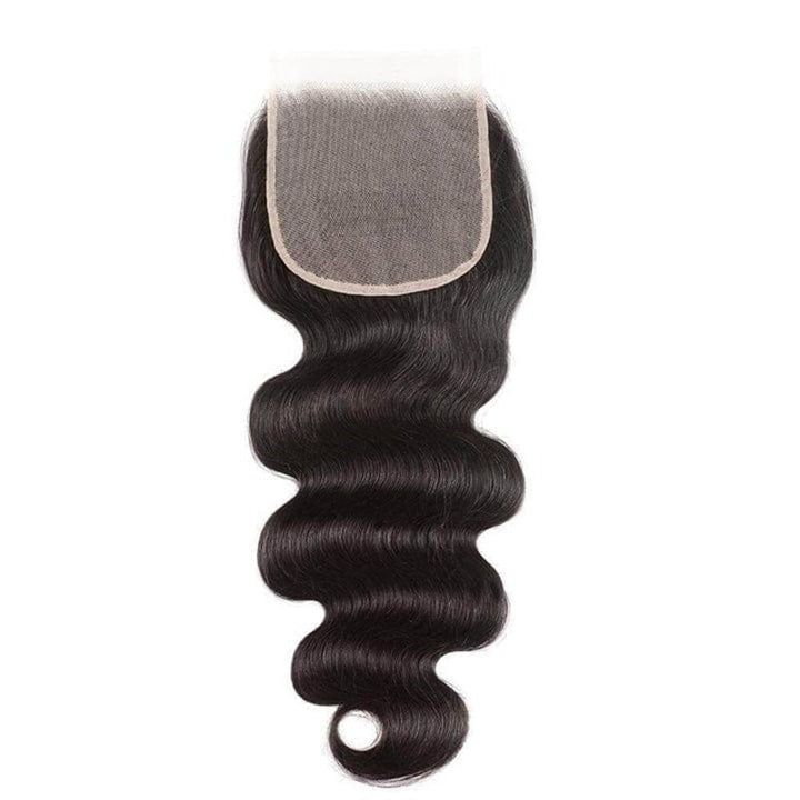Msgem 4x4 HD Lace Closure Body Wave 100% Virgin Human Hair Pre Plucked with Baby Hair Natural Black - Msgem Hair