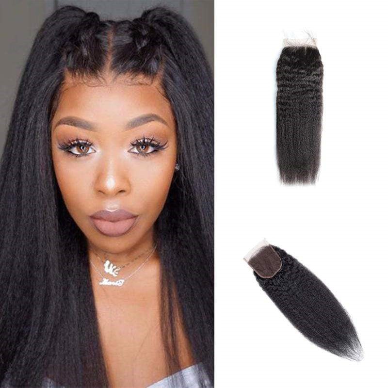 Msgem 4x4 HD Lace Closure Kinky Straight 100% Human Hair - Msgem Hair