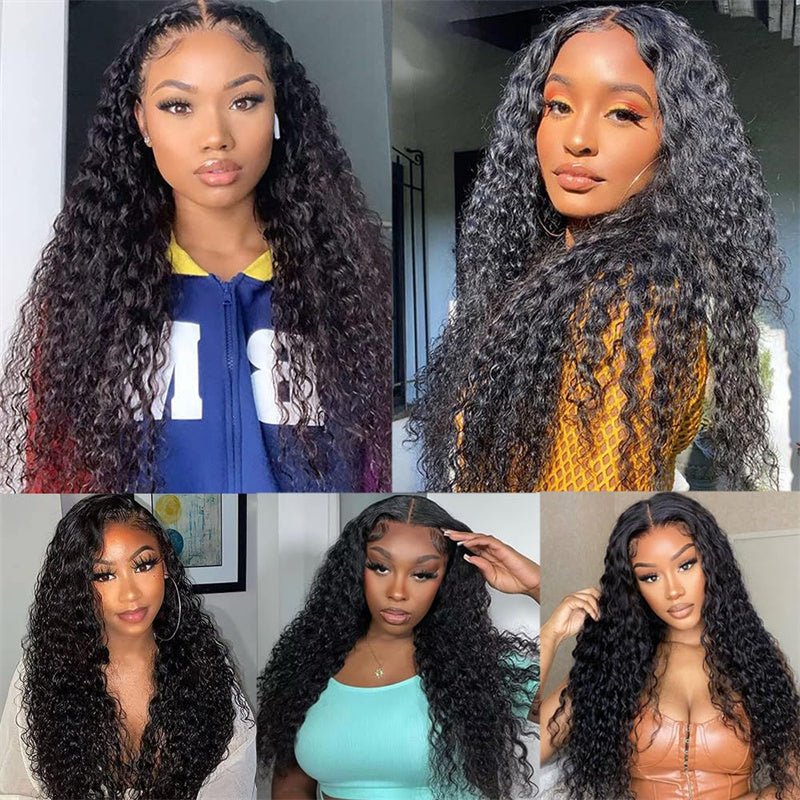 Msgem 4x4 HD Lace Closure Wig 32 Inches Long Water Wave Human Hair Wigs 250% Density - Msgem Hair