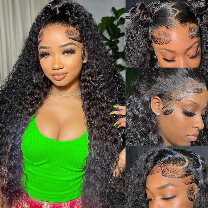 Msgem 4x4 HD Lace Closure Wig 32 Inches Long Water Wave Human Hair Wigs 250% Density - Msgem Hair