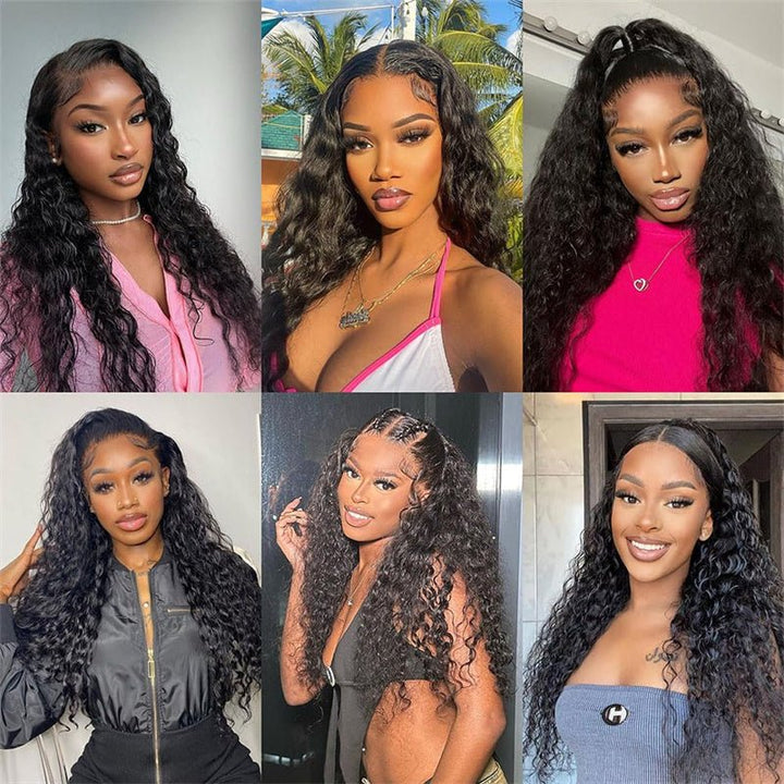 Msgem 4x4 HD Lace Closure Wig 32 Inches Long Water Wave Human Hair Wigs 250% Density - Msgem Hair