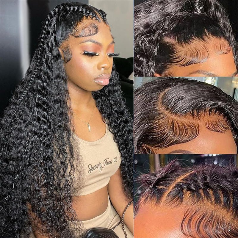 Msgem 4x4 HD Lace Closure Wig 32 Inches Long Water Wave Human Hair Wigs 250% Density - Msgem Hair