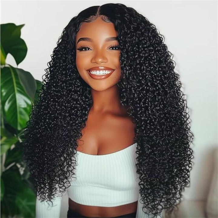 Msgem 4x4 Lace Closure Wig Kinky Curly HD Lace Wigs Pre Plucked Human Hair 250% Density - Msgem Hair