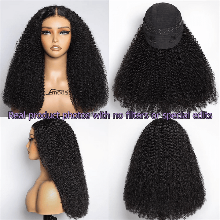 Msgem 5x5 Glueless Wig Burmese Kinky Curly Lace Frontal Human Hair Wigs Pre - Bleached Knots - Msgem Hair