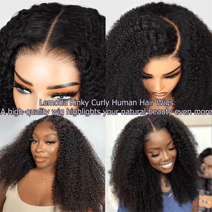 Msgem 5x5 Glueless Wig Burmese Kinky Curly Lace Frontal Human Hair Wigs Pre - Bleached Knots - Msgem Hair