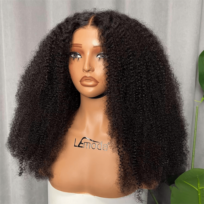 Msgem 5x5 Glueless Wig Burmese Kinky Curly Lace Frontal Human Hair Wigs Pre - Bleached Knots - Msgem Hair
