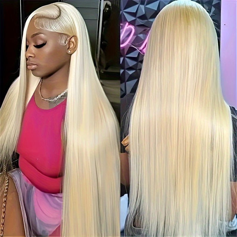 Msgem 613 Blonde 13x4 Full Lace Front Wig HD Transparent Body Wave Human Hair Wigs 210% Pre - Plucked Natural Hairline - Msgem Hair