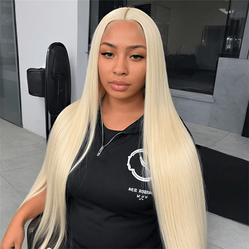 Msgem 613 Blonde 13x6 Lace Front Wigs Straight Human Hair Transparent Lace Wig 250% - Msgem Hair