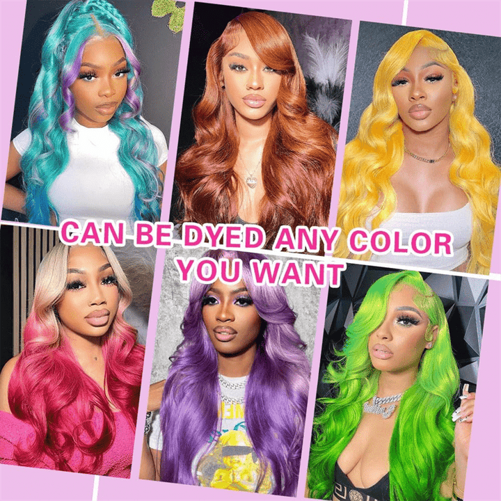 Msgem 613 Blonde Body Wave Human Hair Wig 13x6 HD Transparent Lace Frontal Wigs 250% - Mei Jin Hair