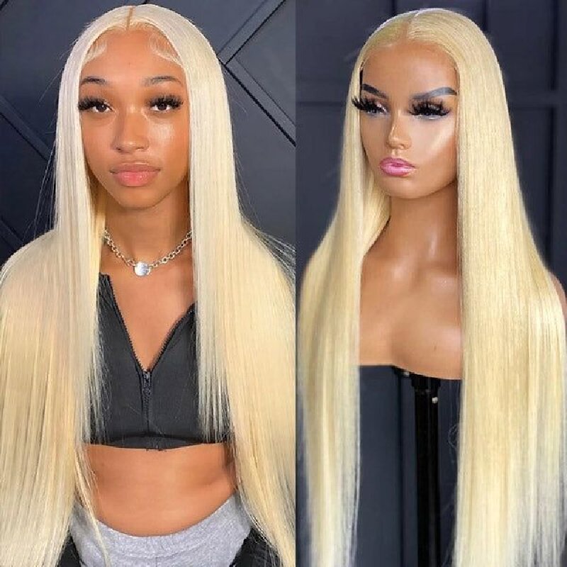 Msgem 613 Blonde Glueless Wig Straight Human Hair 5x5 Lace Closure Wigs Bleacked Knots - Msgem Hair