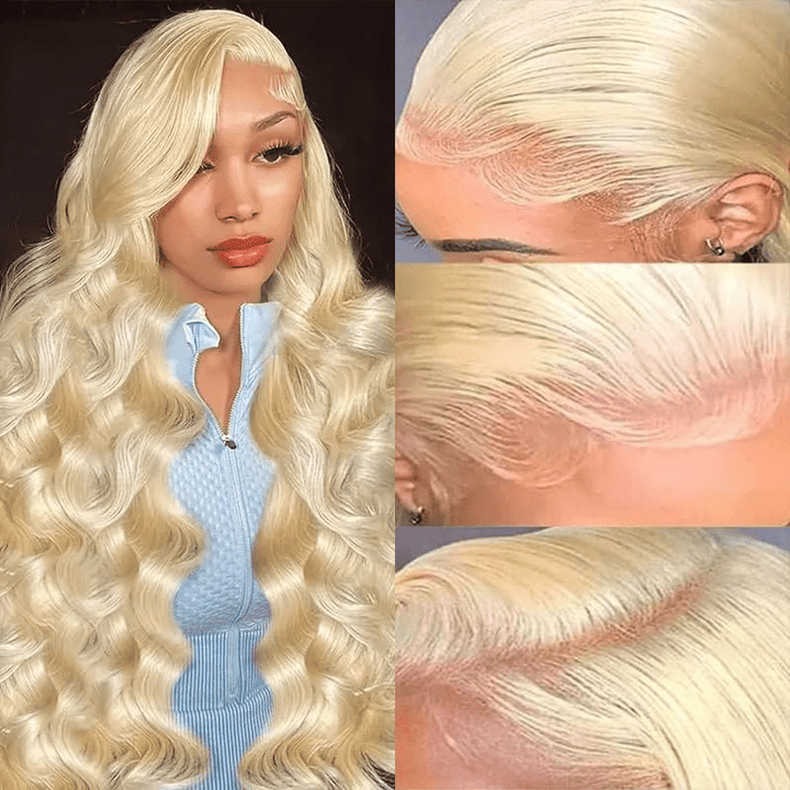 Msgem 613 Blonde Human Hair 13x6 HD Invisible Lace Front Wigs 180% - Msgem Hair
