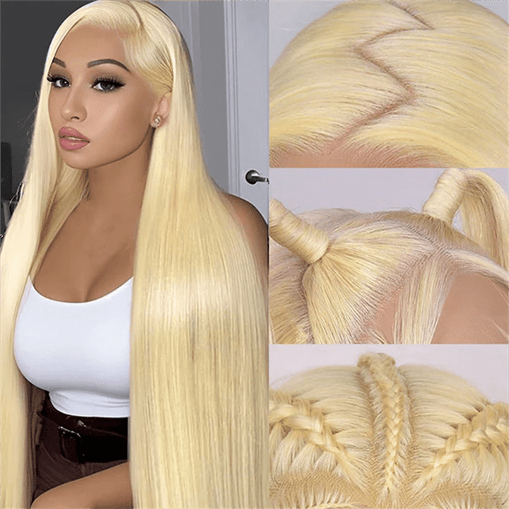 Msgem 613 Blonde Human Hair 13x6 HD Invisible Lace Front Wigs 180% - Msgem Hair