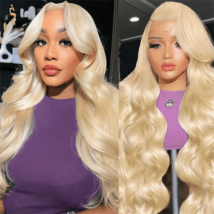 Msgem 613 Blonde Human Hair 13x6 HD Invisible Lace Front Wigs 180% - Msgem Hair
