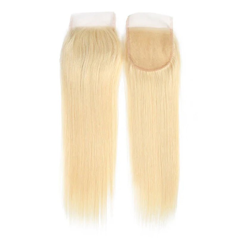 Msgem 613 Blonde Lace Closure Straight Human Hair 4x4 HD Lace Closure Pre Plucked - Msgem Hair