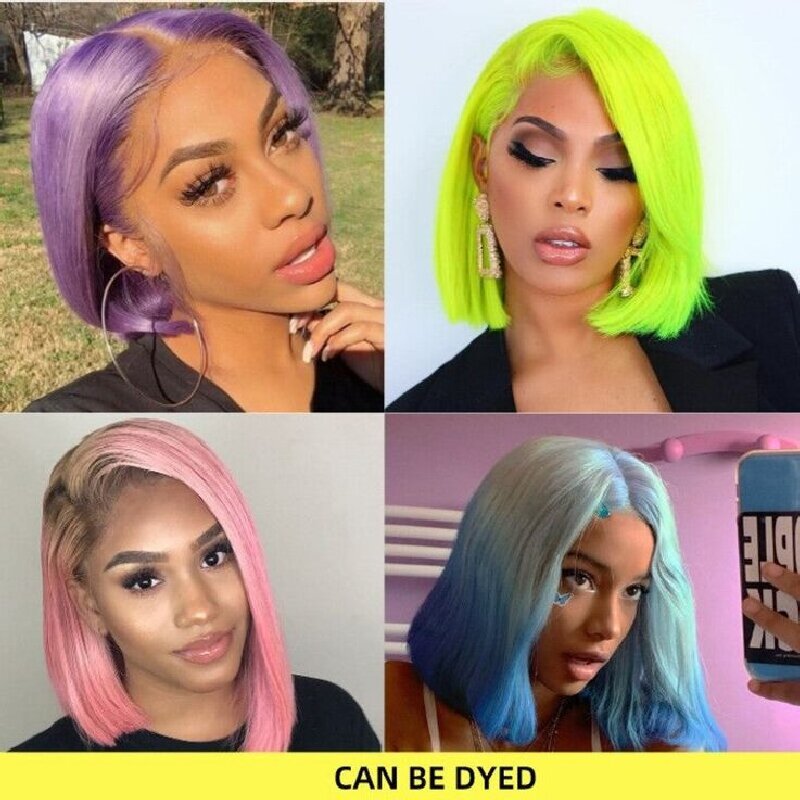 Msgem 613 Blonde Short Bob Wigs Straight Human Hair 13x4 Lace Front Bob Wigs For Women - Msgem Hair