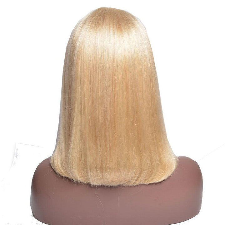 Msgem 613 Blonde Short Bob Wigs Straight Human Hair 13x4 Lace Front Bob Wigs For Women - Msgem Hair