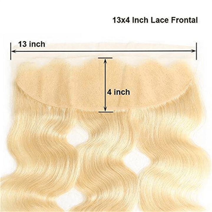 Msgem 613 Blonde Virgin Hair Body Wave 3 Bundles With 13x4 Lace Frontal Closure - Msgem Hair