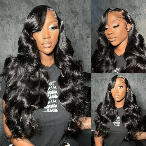 Msgem 7x5 Glueless Human Hair Wigs Body Wave Lace Closure Wigs Bleached Knots - Msgem Hair