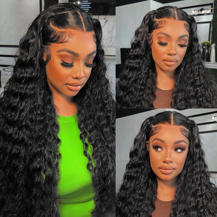 Msgem 7x5 Glueless Wig Human Hair Wear&go Golden Ratio Lace Size Pre-bleached Knots Deep Wave Wigs for Black Women