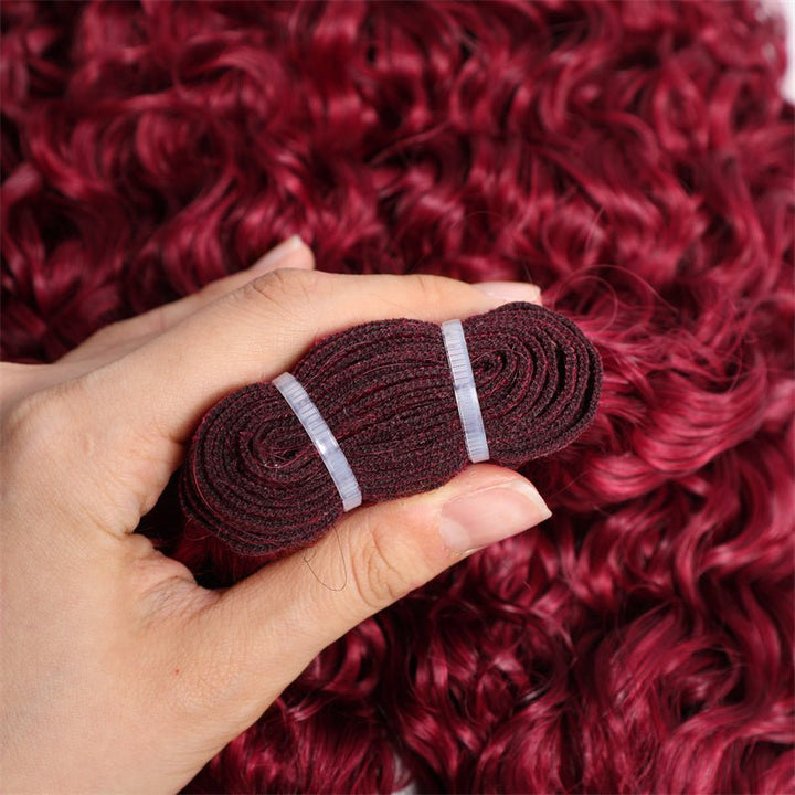 Msgem 99J Burgundy Burmese Curly Hair Bundles 100% Original Virgin Hair Extensions - Msgem Hair