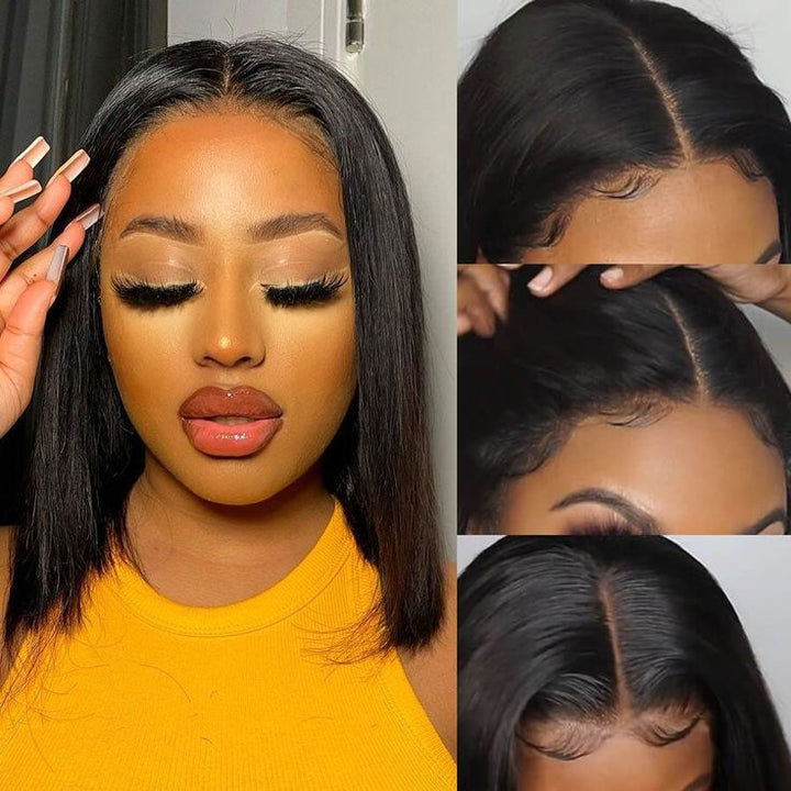 Msgem Bob Wig Human Hair 13x4 Lace Front Wig Virgin Human Hair 180% Hair Density - Msgem Hair