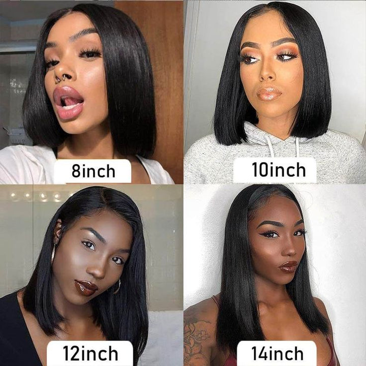 Msgem Bob Wig Human Hair 13x4 Lace Front Wig Virgin Human Hair 180% Hair Density - Msgem Hair